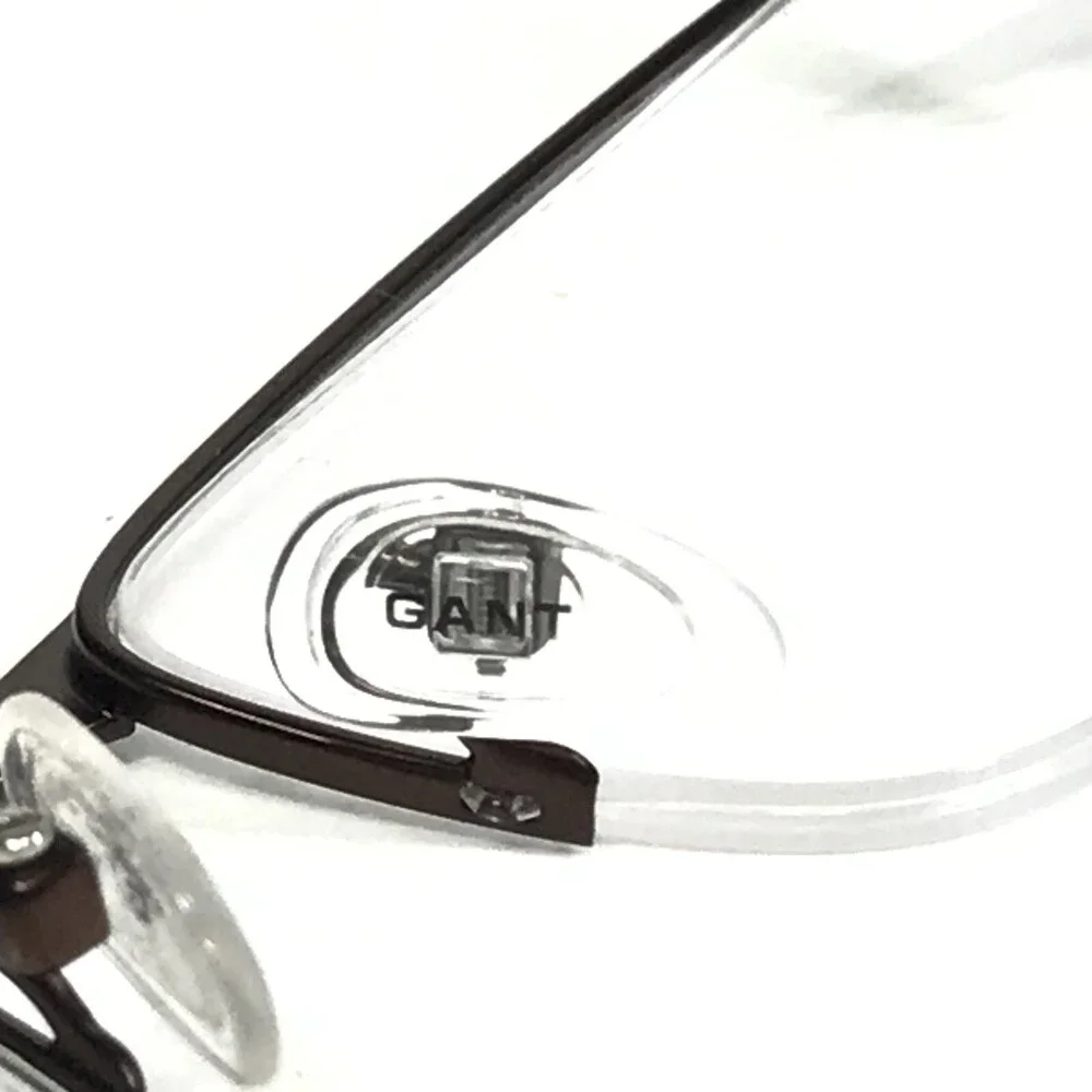 GANT Eyeglasses Frames G KENMORE SBRN Brown Rectangular Half Rim 54-17-140
